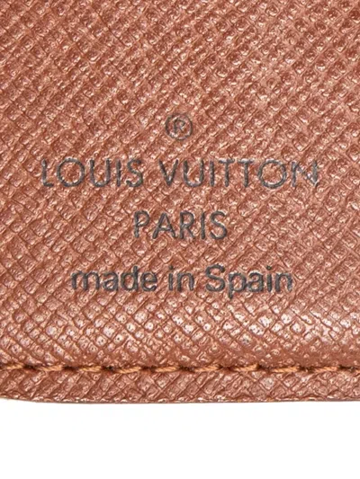 Pre-owned Louis Vuitton 2003 Pm Compact Zip Wallet In Brown