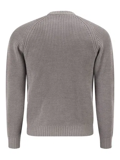 Rakkì Ribbed Crew-neck Sweater In Gray