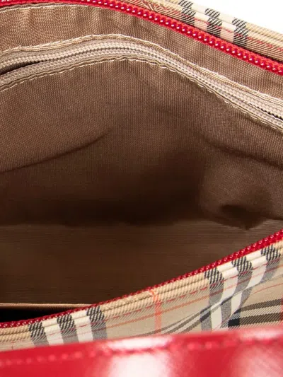Pre-owned Burberry Check-pattern Tote Bag In Neutral