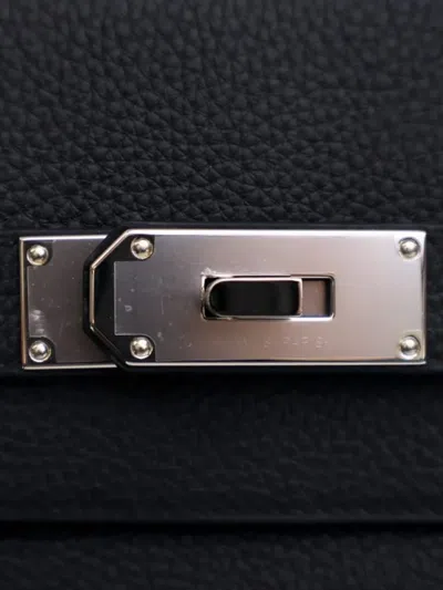 Pre-owned Hermes 2024 Togo Kelly Hac A Dos Pm Backpack In Black