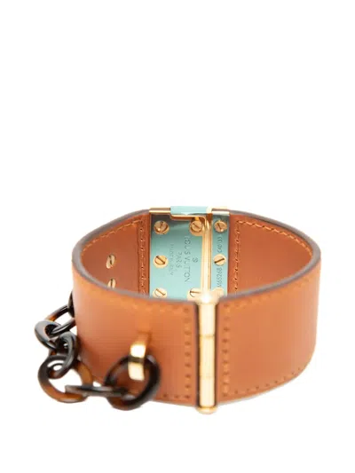 Pre-owned Louis Vuitton 2013 Nomade Lock Me Bracelet Costume Bracelet In Brown