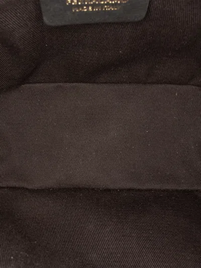 Pre-owned Ferragamo 2000-2025 Mini Leather Star Satchel In Black