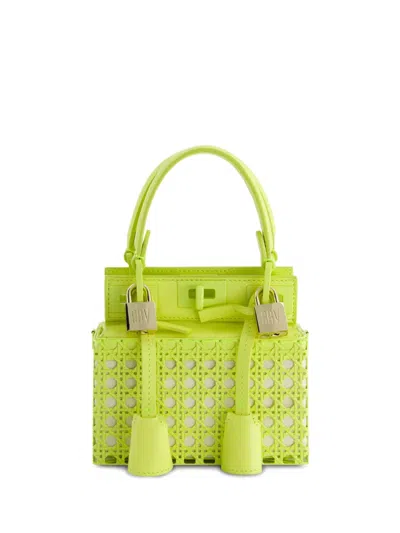 Giambattista Valli Leather Tote Bag In Green