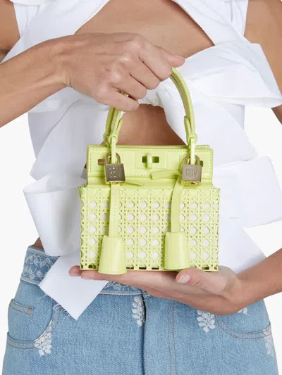 Giambattista Valli Leather Tote Bag In Green