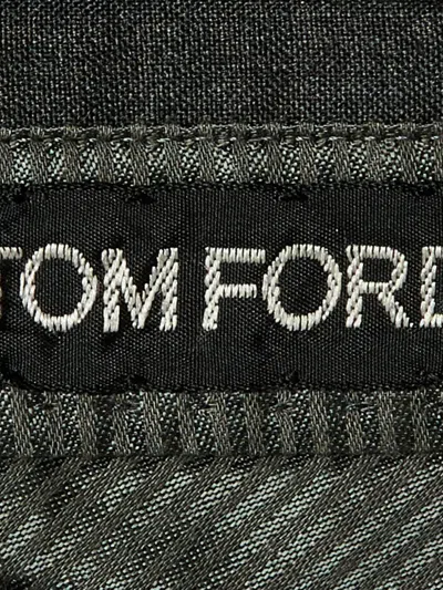 Pre-owned Tom Ford Wool Trousers In Gray
