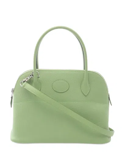 Pre-owned Hermes 2020 Epsom Bolide 27 Satchel In Green