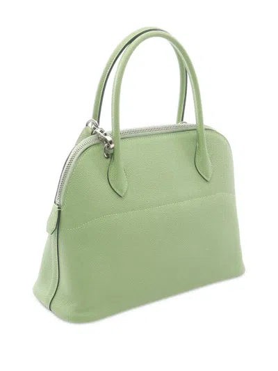 Pre-owned Hermes 2020 Epsom Bolide 27 Satchel In Green