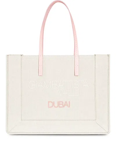 Giambattista Valli Logo-print Tote Bag In Neutral