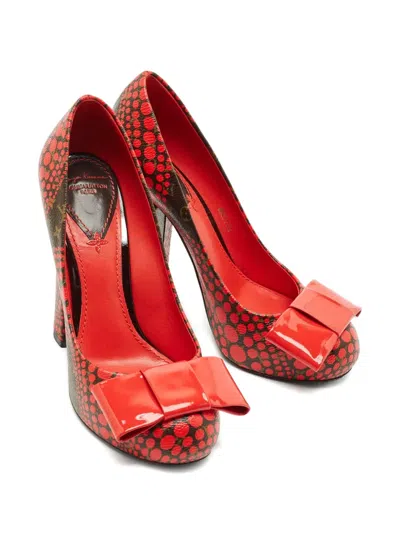 Pre-owned Louis Vuitton X Yayoi Kusama Polka-dot Heeled Pumps In Red