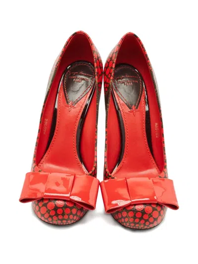 Pre-owned Louis Vuitton X Yayoi Kusama Polka-dot Heeled Pumps In Red