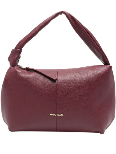 Marc Ellis Medium Angie Leather Tote Bag In Burgundy