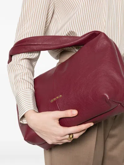 Marc Ellis Medium Angie Leather Tote Bag In Burgundy