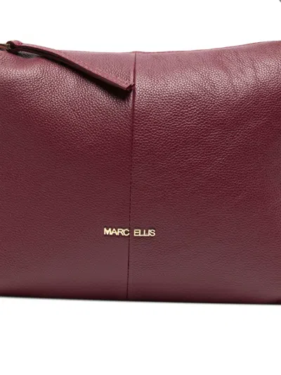 Marc Ellis Medium Angie Leather Tote Bag In Burgundy
