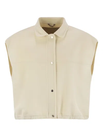 Herno Snap-fastening Wool Waistcoat In Neutral