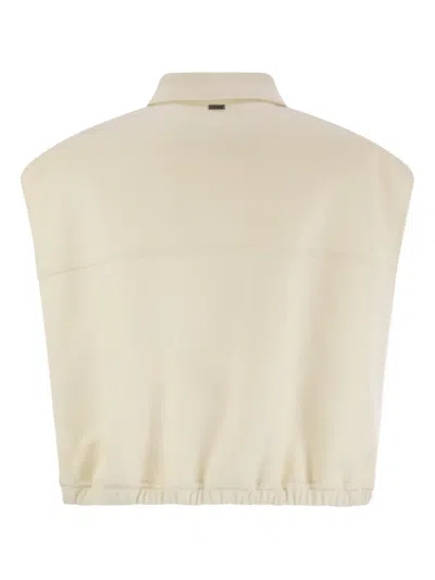 Herno Snap-fastening Wool Waistcoat In Neutral