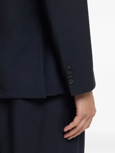 Hugo Boss Washable Slim-fit Jacket In A Wool Blend In Blue