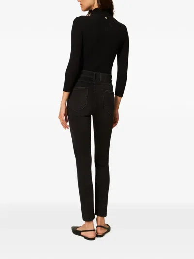 Twinset Zip Jeans In Black