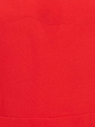 Pre-owned Rasario Fringed Midi Dress In Red