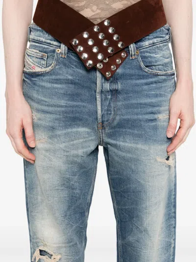 Diesel Distressed Jeans In Blue