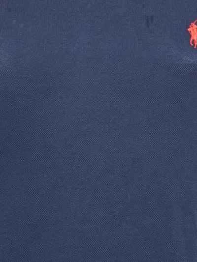 Pre-owned Polo Ralph Lauren Vintage Cotton Logo-embroidered T-shirt In Blue