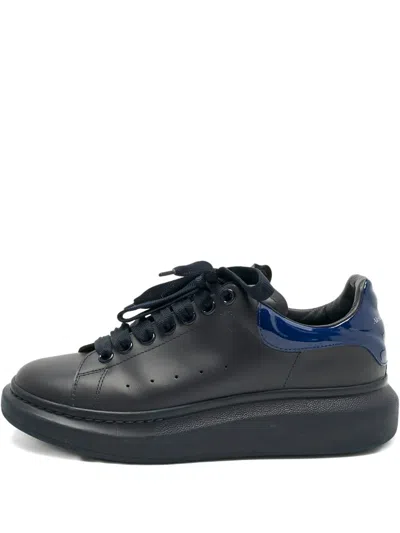 Pre-owned Alexander Mcqueen Leather Sneakers In Black