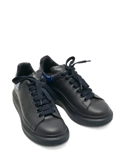 Pre-owned Alexander Mcqueen Leather Sneakers In Black