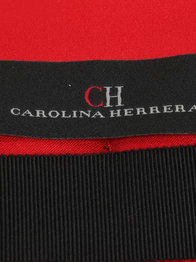 Pre-owned Carolina Herrera Vintage Pleat-detail Maxi Skirt In Red