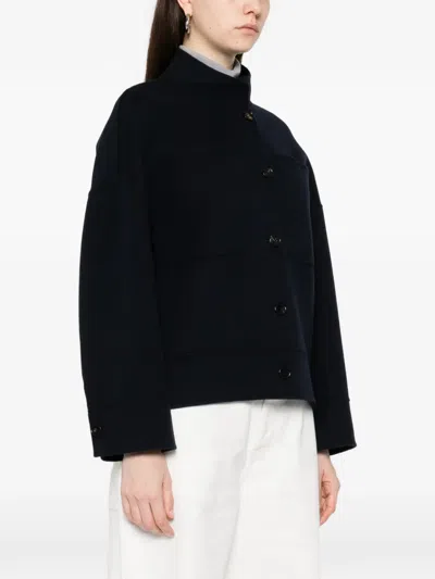 Max Mara Renna Button Jacket In Black