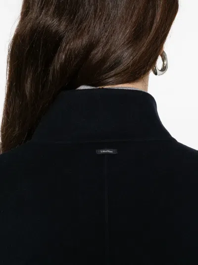 Max Mara Renna Button Jacket In Black