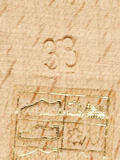 Pre-owned Burberry Floral-print Leather Mules In Red