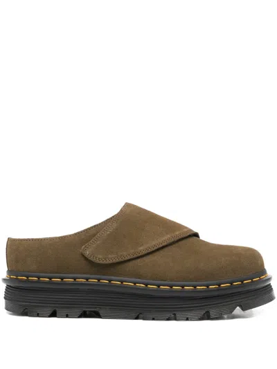 Dr. Martens Zebzag Anywair Suede Mules In Brown