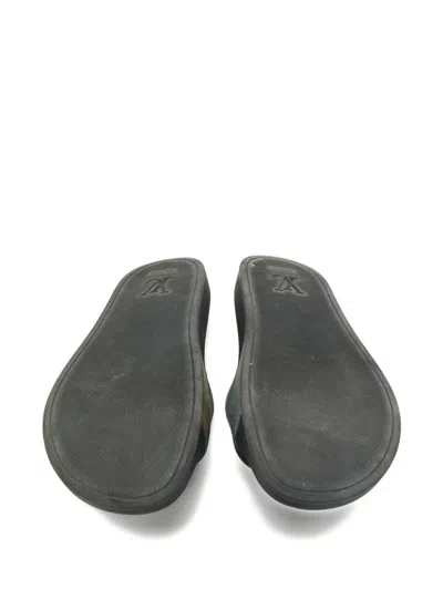Pre-owned Louis Vuitton Monogram Slides In Blue