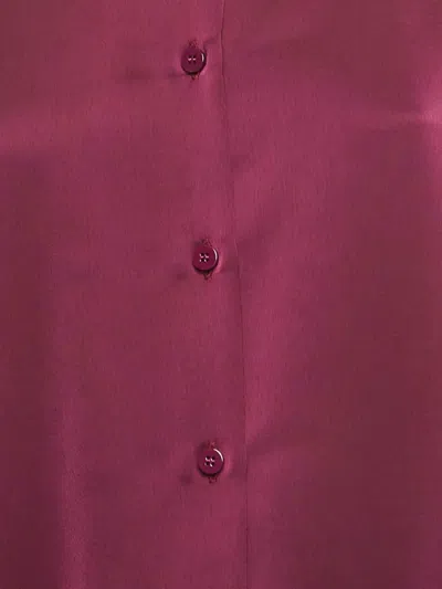 Pre-owned Attico Ruched Satin Minidress In Purple