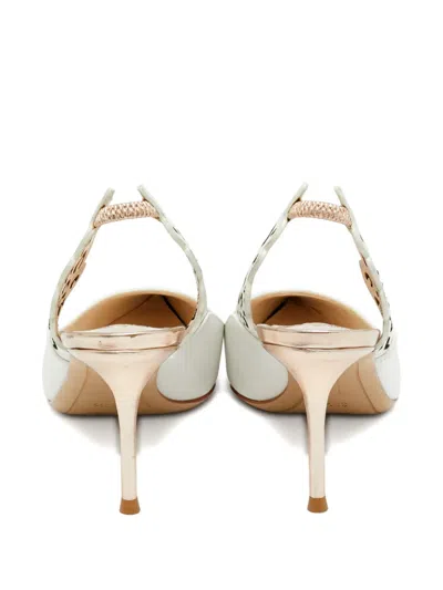 Pre-owned Sophia Webster Angelo Cut-out Leather Pumps In White