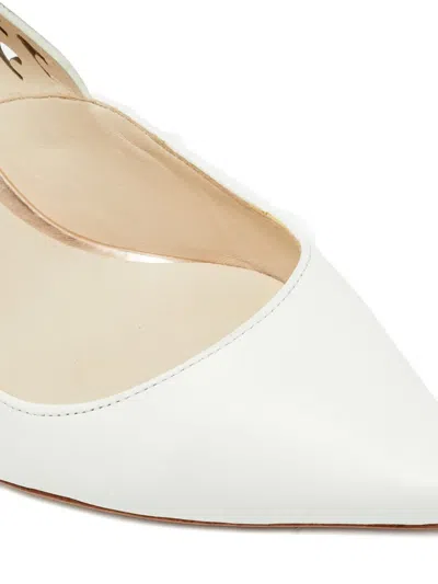 Pre-owned Sophia Webster Angelo Cut-out Leather Pumps In White