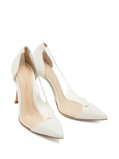Pre-owned Gianvito Rossi Plexi Leather Pumps In Neutral