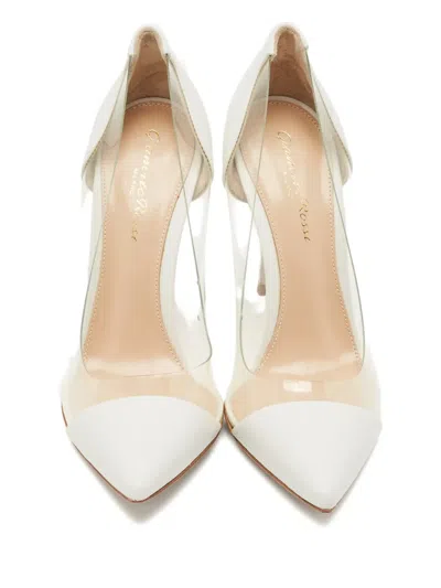 Pre-owned Gianvito Rossi Plexi Leather Pumps In Neutral