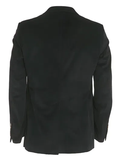 Pre-owned Gucci Embroidered Corduroy Blazer In Black