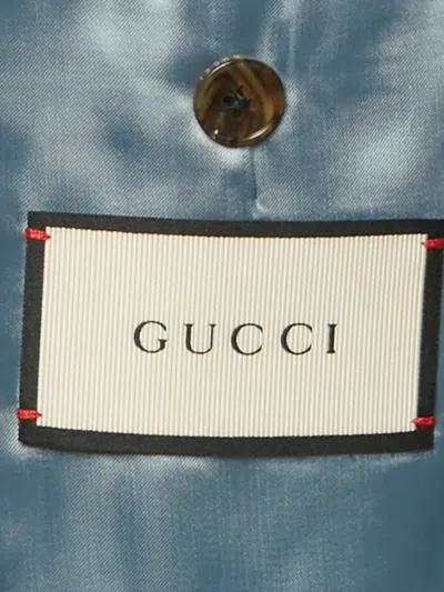 Pre-owned Gucci Embroidered Corduroy Blazer In Black