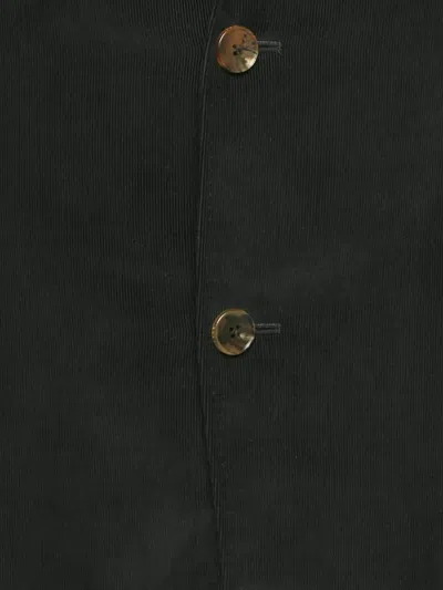 Pre-owned Gucci Embroidered Corduroy Blazer In Black