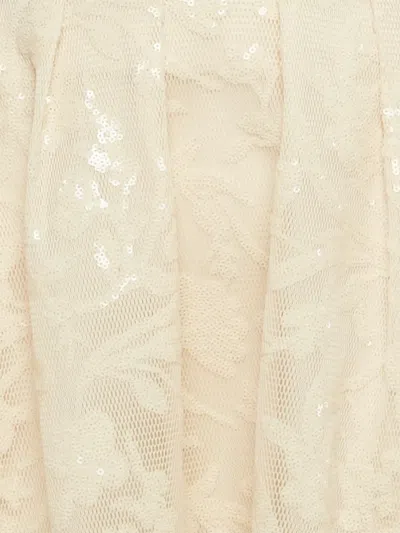 Pre-owned Maje Sequin Midi Skirt In Neutral
