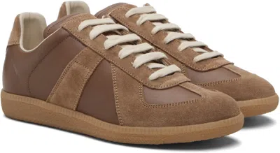 Maison Margiela Tan Replica Sneakers In Brown