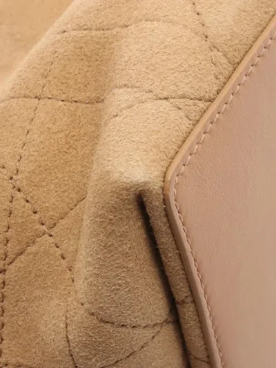 Pre-owned Dior 2025 Nano Suede Macrocannage Alps Toujours Satchel In Brown