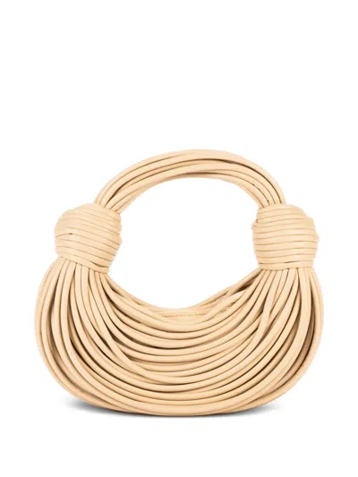 Pre-owned Bottega Veneta Leather Knot Tote Bag In Neutral