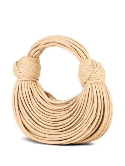 Pre-owned Bottega Veneta Leather Knot Tote Bag In Neutral