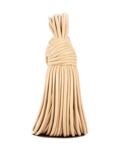 Pre-owned Bottega Veneta Leather Knot Tote Bag In Neutral