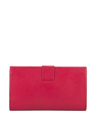 Pre-owned Saint Laurent Classic Y Line Clutch Bag In Pink