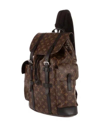 Pre-owned Louis Vuitton Christopher Backpack In Brown