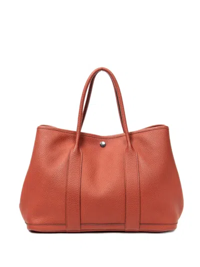 Pre-owned Hermes 2014 Garden Party Pm Tote Bag In Red