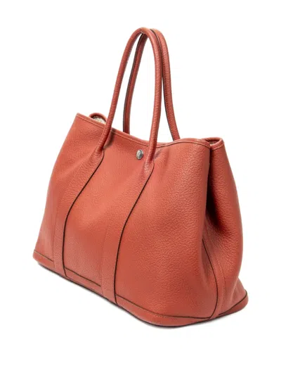 Pre-owned Hermes 2014 Garden Party Pm Tote Bag In Red